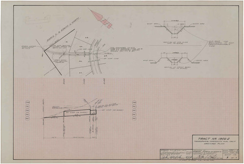Plan and Profile of Drainage Plan of Tract Number 1956-2, Ojai (3 of 7)