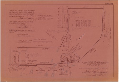 Parcel Map of Portion of Lot 42, Rancho Santa Paula y Saticoy