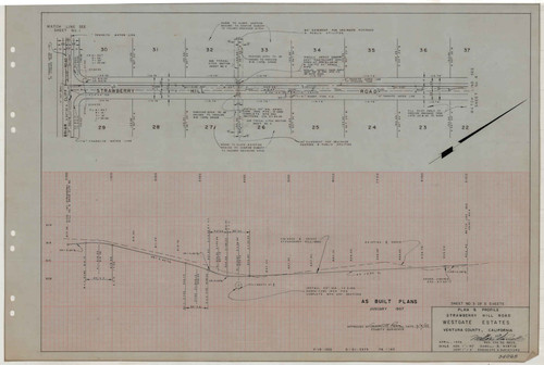 Plan and Profile of Strawberry Hill Road, Westgate Estates (3 of 5)