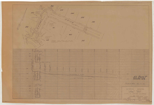 Plan and Profile for Carmel Drive, Hacienda Estates (3 of 7)