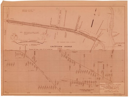 Plan and Profile of Crestview Avenue, Rancho Las Posas