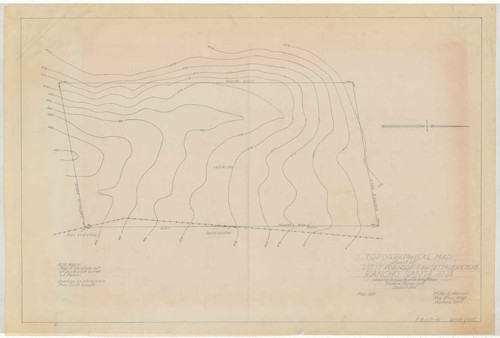 Topographic Map of Part of Lot 17, Robinson-Fawcett and Dean Subdivision, Rancho Santa Ana