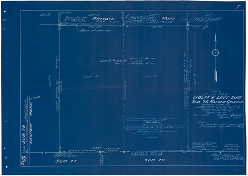 Survey of Lots 7 and 8 Subdivision 75, Rancho El Rio de Santa Clara o la Colonia