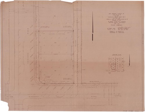 Survey of Lots 33 and 34 of Charles E. Smith Tract No. 2, Rancho Colonia