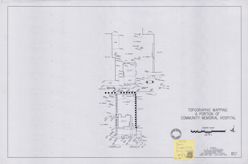 Topographic Map of Portion of Community Memorial Hospital Site, Ventura