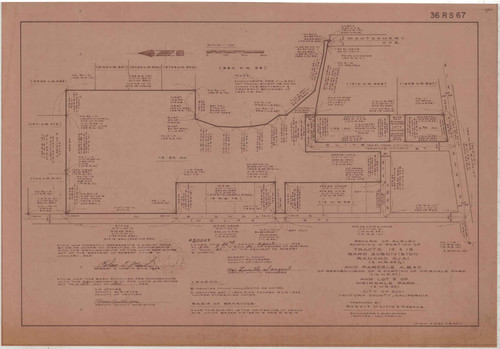 Map of Portion of Tracts 14 and 15, Bard Subdivision, Ojai