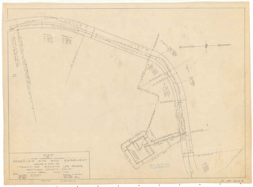 Reservoir Site and Easement Map Across Part of Tract 50, Rancho Las Posas