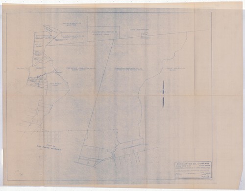 Map of Tidewater Associated Oil Leases, Ventura Avenue Oil Fields and Bordering Properties