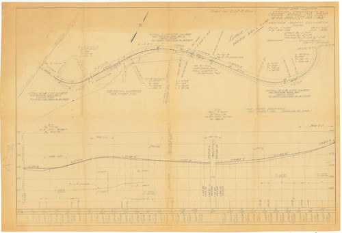 Plan and Profile for Improvements of Creek Road No. 3020, Ojai (Sheet 2 of 18)