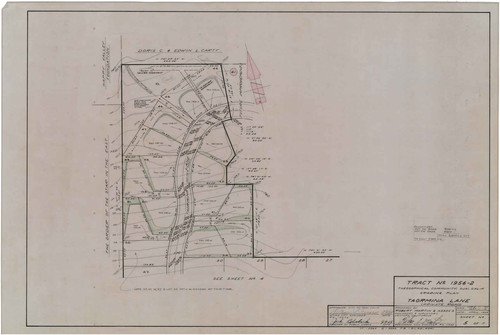 Map of Grading Plan of Segment of Taormina Lane, Tract 1956-2, Ojai (5 of 7)