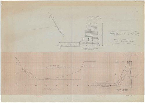 Preliminary Engineering Drawing for Proposed Small Dam, Part of Section 32, T5N R22W