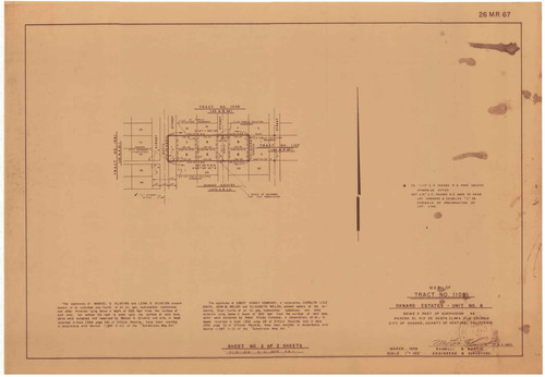 Map of Tract No. 1108, Oxnard Estates No. 6