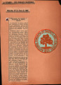 La Opinion article about Garfield School (June 26, 1935) and a National Congress of Parents and Teachers patch