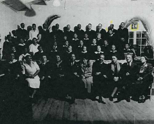 Churchgoers at a Calvary Baptist Church and First AME Church Santa Monica joint event, March 24, 1940