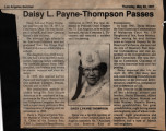 Obituary of Daisy L. Payne-Thompson in Los Angeles Sentinel, May 22, 1997