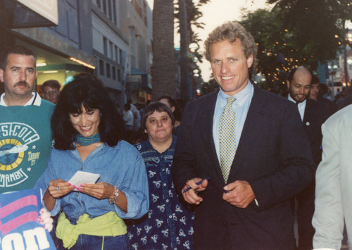 Joe Kennedy during a visit to Santa Monica's Third Street Promenade