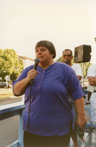 Judy Abdo speaking at an event