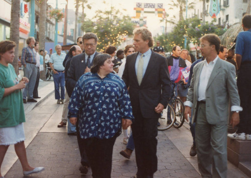 Joe Kennedy during a visit to Santa Monica's Third Street Promenade