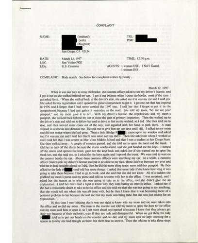 Anonymized complaint file (box 29, folder 46)