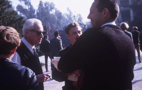 Herbert Marcuse and campus pastor Reverend Les Atkinson