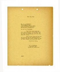 Letter from J. C. Humphreys to C. A. Mitchell, July 14, 1942