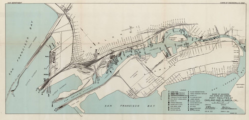 Port facilities at Oakland and Alameda, Cal. [cartographic material] / War Deparment, Corps of Engineers, U.S. Army