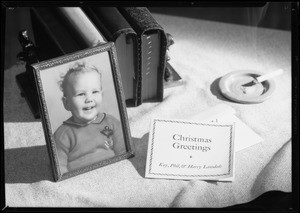 Christmas card, Mr. Lansdale, Southern California, 1934