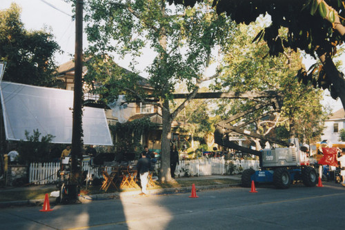 "Big Momma's House" feature film shoot on North Shaffer Street, Orange, California, 2000