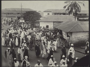 Mohamedans celebrating their annual festival, Accra