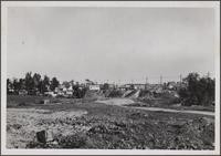 Shacks (residences) in Inglewood, looking northeast from Redondo Boulevard and Fir Avenue