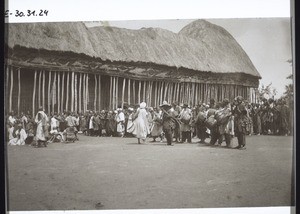 National ceremony being performed in front of the old palace in Fumban