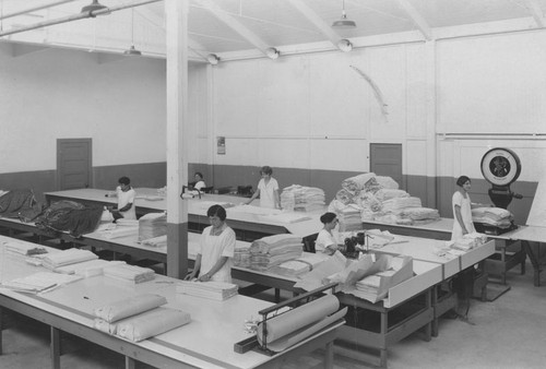 Thistle Towel Factory interior, Orange, California, 1929