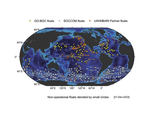 SOCCOM and GO-BGC float data - Snapshot 2022-12-21