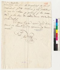 Page of letter with Mariano Guadalupe Vallejo's signature