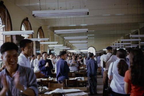 College visit, patrons in an academic library (2 of 2)