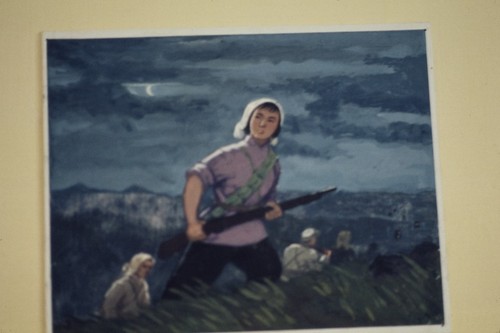 Painting of woman militia