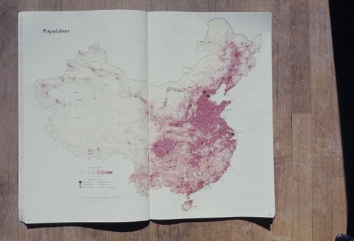 Map of China population distribution