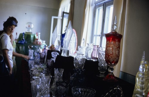 Glassware factory display of products