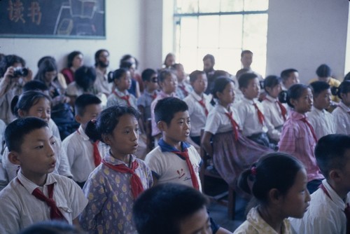 Elementary school visit, students in the classroom (1 of 2)