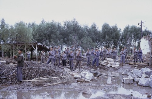 Workers welcoming American visitors