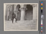 Peter SooHoo on the steps of the Los Angeles Natural History Museum