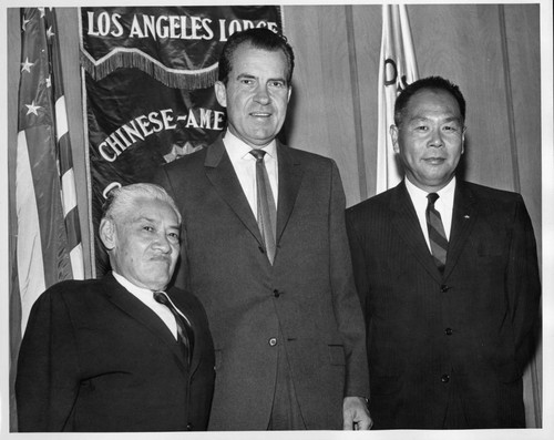 Richard Nixon with Y.C. Hong at a Chinese American Citizens Alliance event