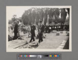 Funeral service for Peter SooHoo, service at Rosedale Cemetery, casket being carried to the grave site