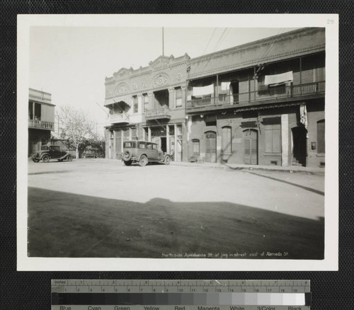 North side Apalabassa St. at jog in street east of Alameda St