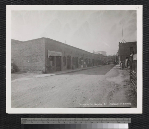 South side Napier St. (Alameda St. in distance)