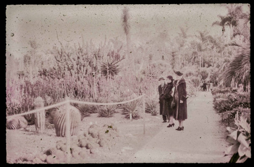 Mabel Hong, Chin Hing Qong, and an unidentified woman, at the Huntington's Desert Garden