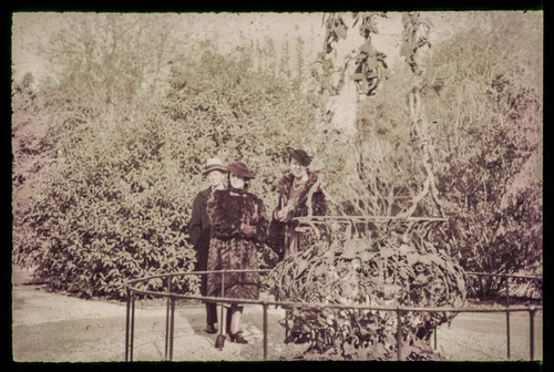 Mabel Hong, Chin Hing Qong, and an unidentified woman, at the Huntington