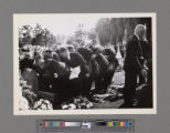 Funeral service for Peter SooHoo, service at Rosedale Cemetery, casket being carried to the grave site