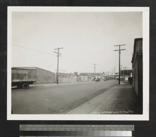 Looking north on Lyon St. from #721