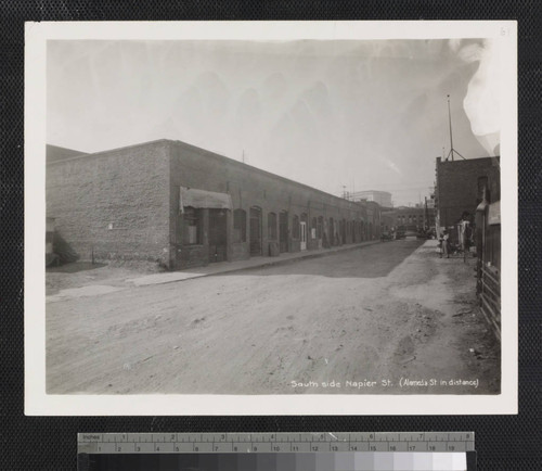 South side Napier St. (Alameda St. in distance)